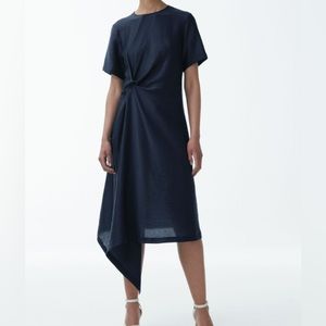 Cos Knot Drape Dress